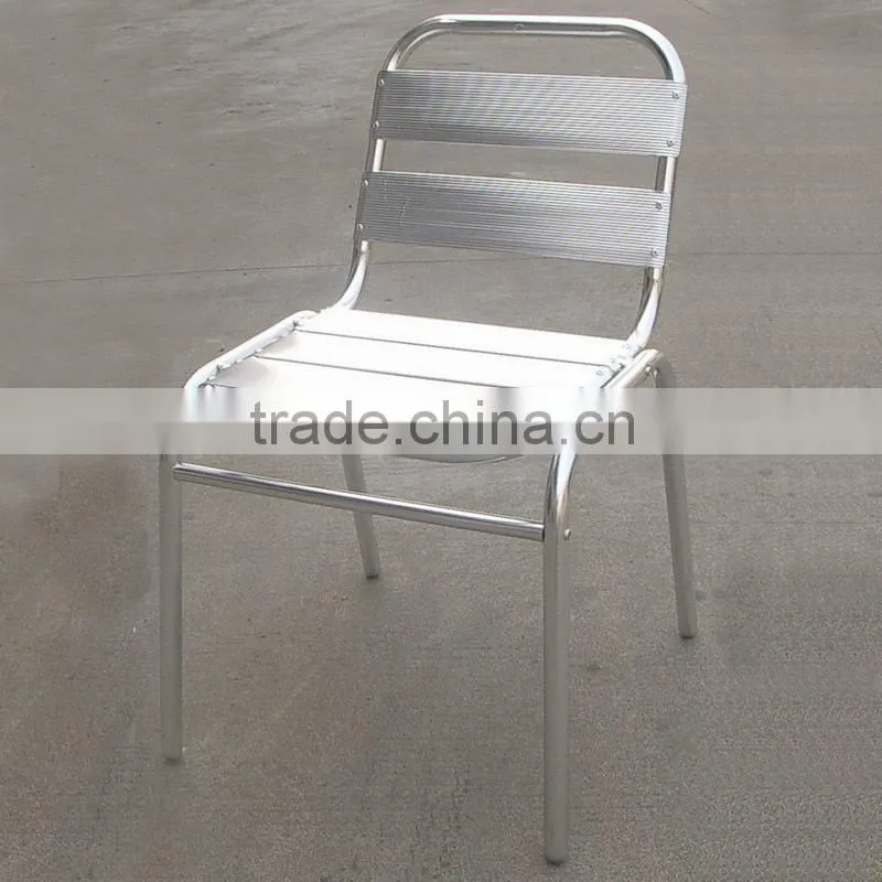 stackable aluminum frame wood dining chair (YC050)