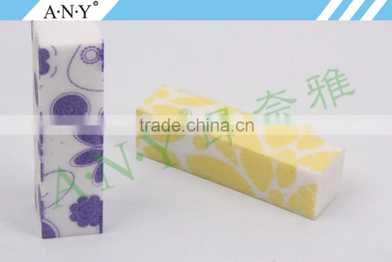 OEM Welcome Cheap Emery Sand Nail Buffer File Flower Style