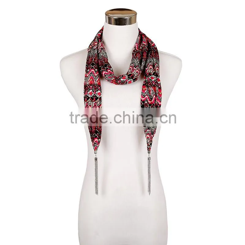Fashion Women lady retro Bohemian soft frayed scarf