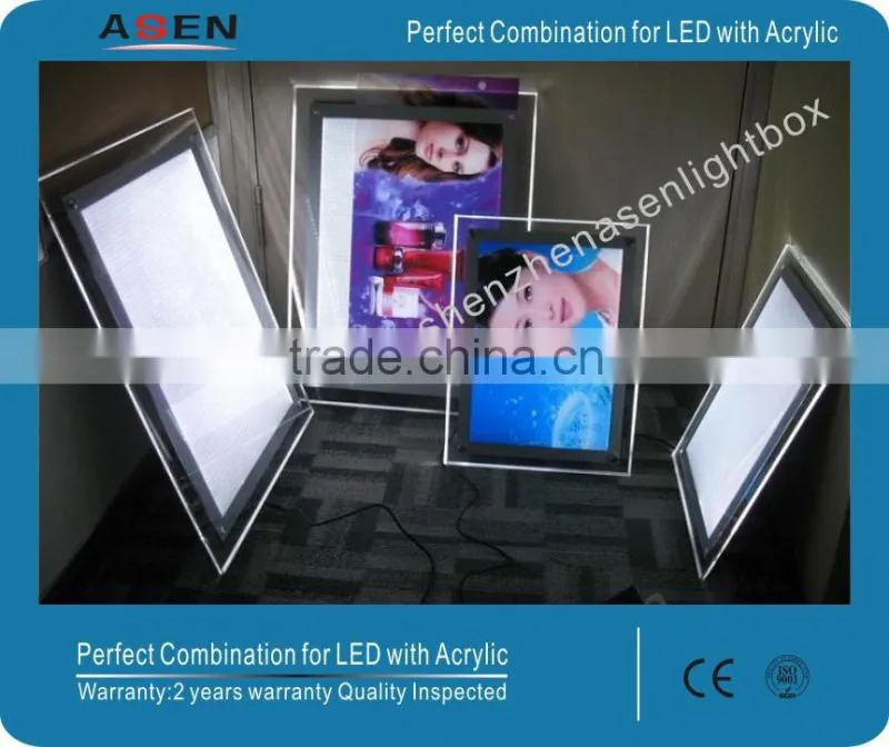 High Quality Custom Shape Crystal Acrylic LED Light Box