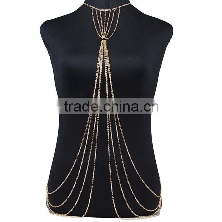 instock free sample women sexy body chain jewerly