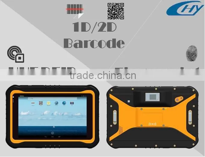 Leading UHF Batch Reading 7 inch Rugged Fingerprint Barcode Android Tablet with RFID Reader