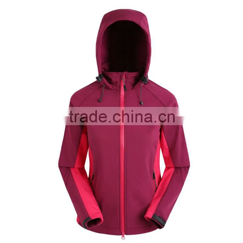 Women hoody lightweight waterproof winter jacket