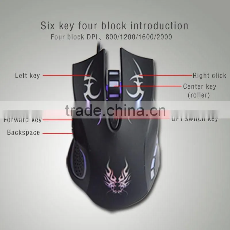 6D cool three speed control colors transform breathing lights gaming mouse