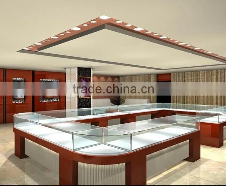 High end modern 3d rendering jewellery shop furniture design