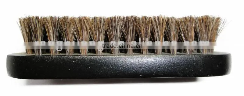 Wood horse hair shoe brush