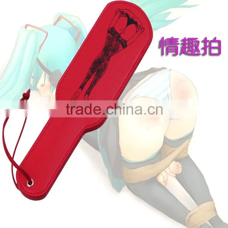 Fashion adult toys sex Print paddle products spanking couple leather paddle