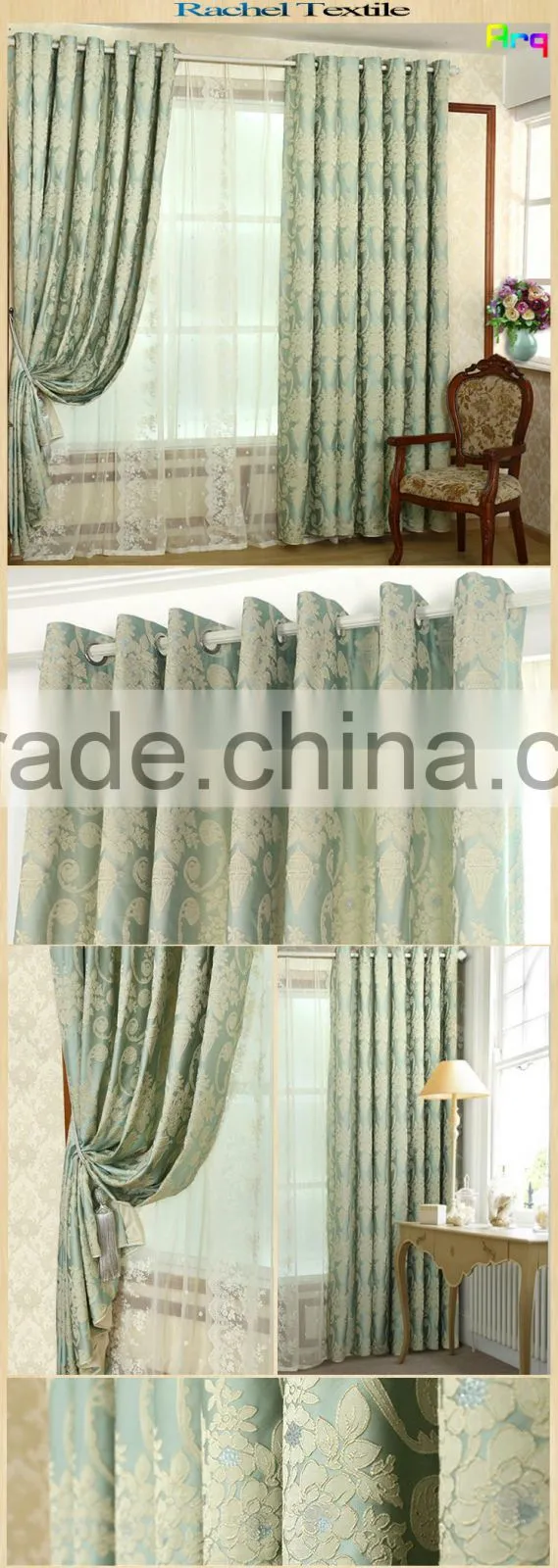 Polyester/cotton fabric with European style for curtain/cushion cover/sofa using