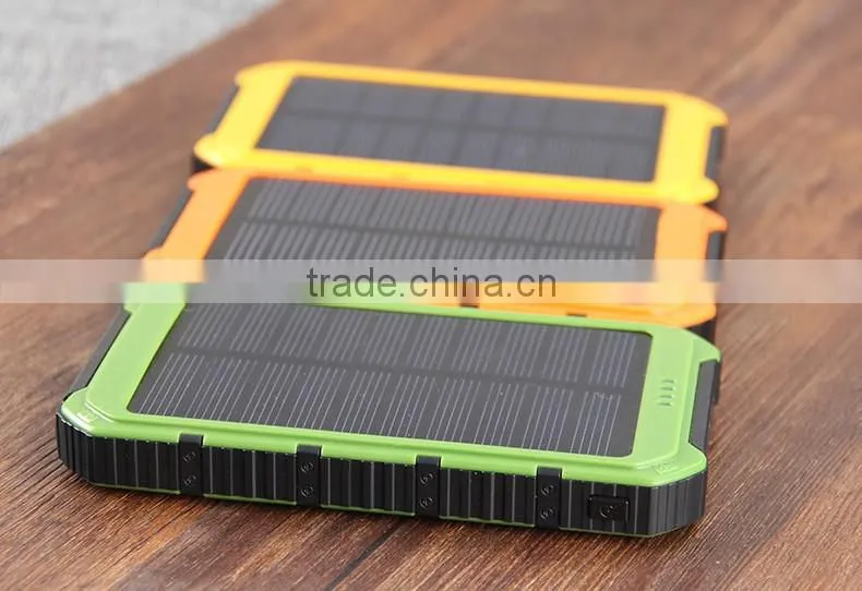 2016 new model solar power bank , universal portable solar power bank with dual output