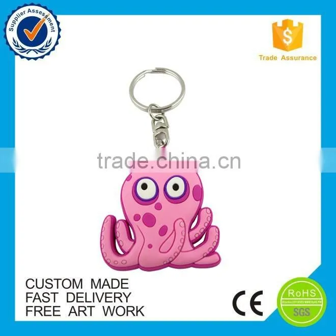 China eco-friendly soft pvc rubber custom letters keychain