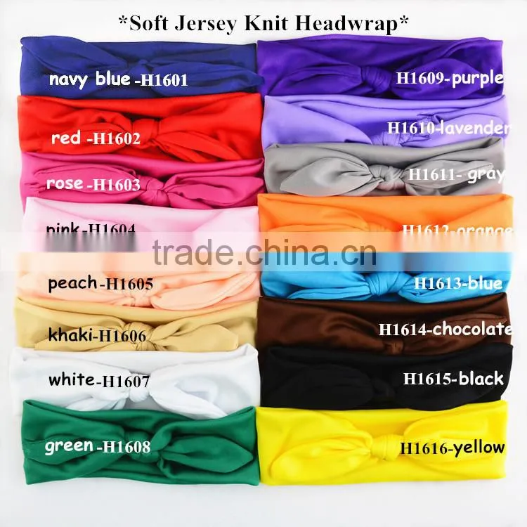 Fancy sequin bowkont headwraps - wide cotton fabric big bow elastic headband