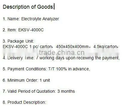 high quality electrolyte analyzer EKSV-4000C 14