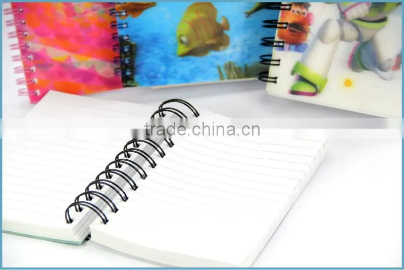 3D Covered Wholesale Paper Notebooks with Spiral