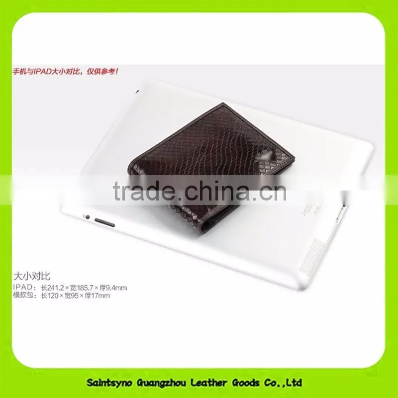 16419 The crocodile grain wallet leather man wallet