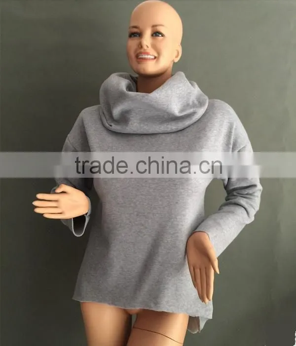 2016 New Arrival Women Winter Hoodies Scarf Collar Long Sleeve Fashion Casual Style Autumn Sweatshirts