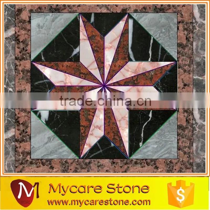 Popular design marble pattern water jet marble design