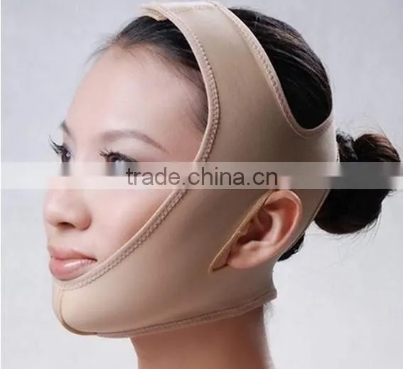 2014 fashionable elastic and durable neoprene v shape lifting slim face mask