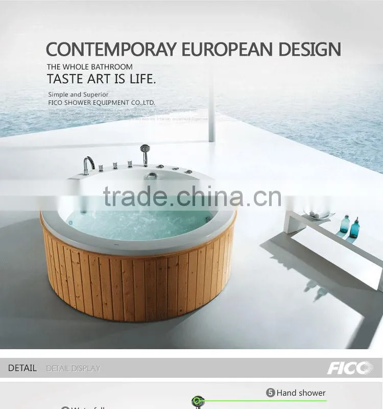 FC- WD 02, round wooden bathtub