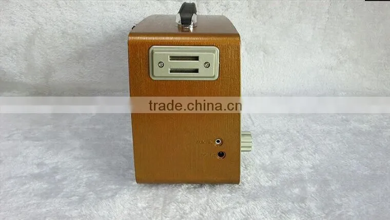 Retro Wood Radio with USB Player and Recording Function