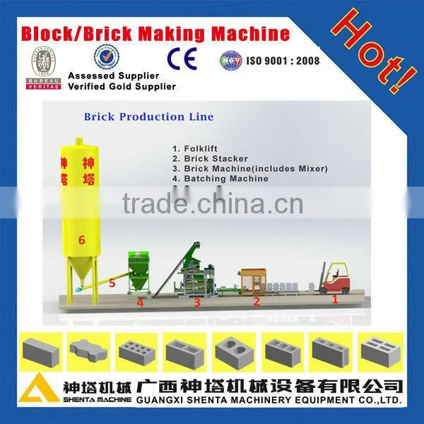 QTJ4-18 hot products automatic concrete brick block making machine in kenya