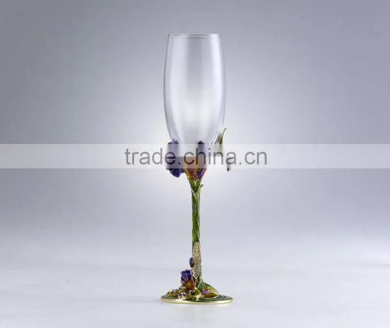 RORO Felicity iris enamel crystal glass wine glass champagne glass