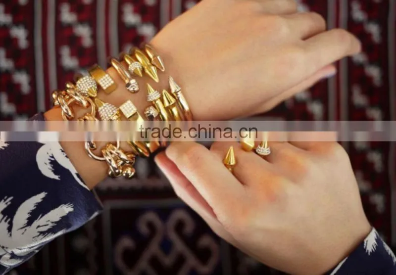 fashion stainless steel VITA little giant bangle gold jewelry bracelet