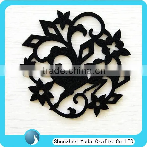 laser cut cork coaster plywood Round wooden Tea / Coffee Cup Coaster