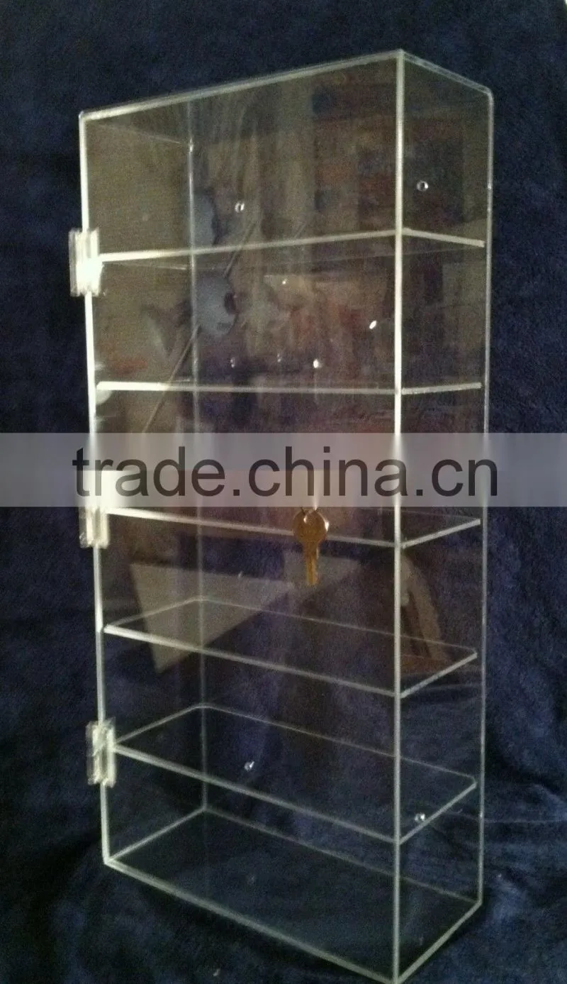 Acrylic Lucite Countertop Display Case ShowCase Box Cabinet 9 1/2" x 7" x 19"