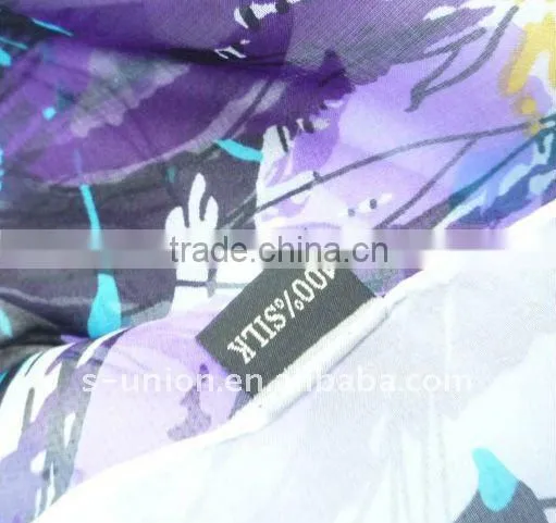 Fashion pretty 100% raw silk scarves for ladies