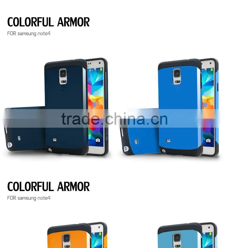 100% in stock!Slim Colorful Armor phone covers case for samsung galaxy note4,for samsung note 4 case