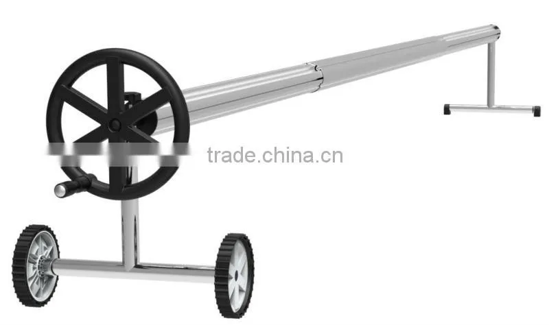 Poolstar P1821 stainless steel pool cover reel with stainless steel frame and aluminum poles