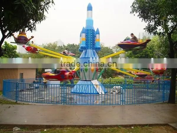 Kiddie Outdoor Playground Equipment 16 / 20 / 24 Seats Self Control Plane Rides Controllable Helicopter Rides
