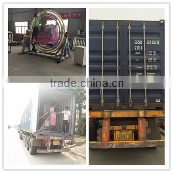 China mini thrilling rides attractive equipment trailer amusement rides human gyroscope for sale