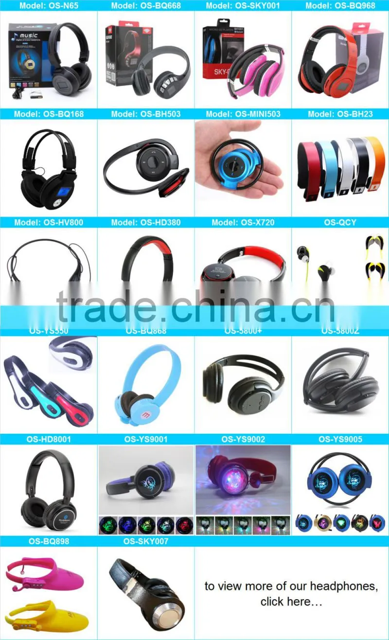 floding wireless wholesale headphones available for phones and computers(OS-SKY001)