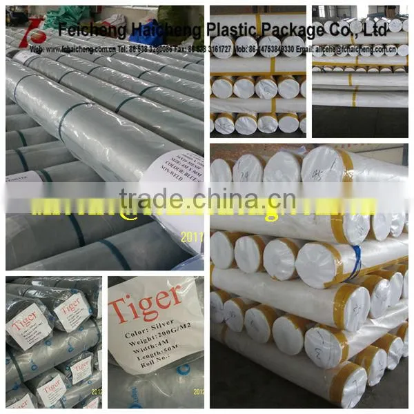 strip style Both Sides Coated Fabric with PE/ PE Tarpaulin