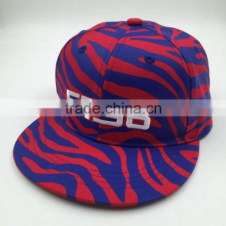 Custom design wholesaler 100% cotton twill printing snapback hat