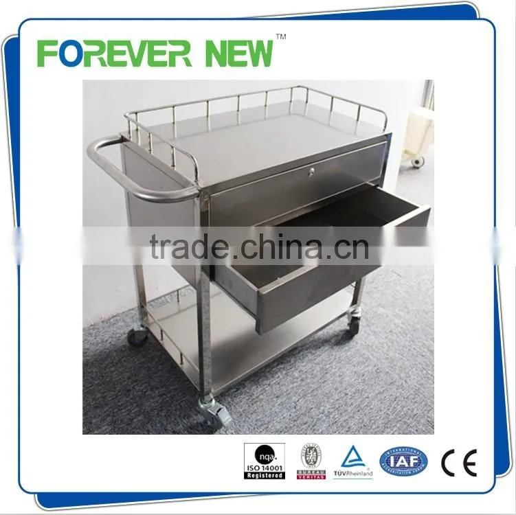 YXZ-A025 Wholesale Stainless Steel medical dressing trolley Cart