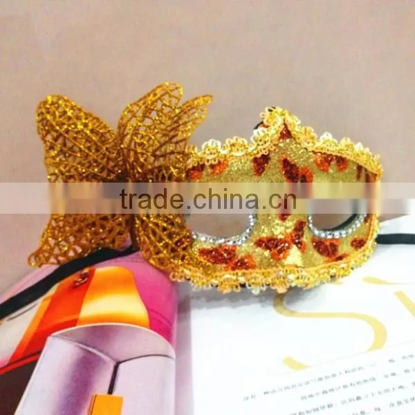 party beautiful Italy lace mask Venice mask the princess party Leather feather mask