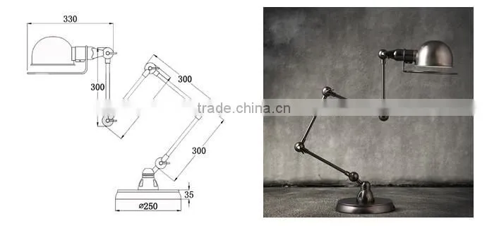Retro style led table lamp for art-Studio