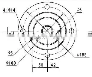 OMTS 250 V bearingless hydraulic motor suitable for winch ,gear box,roll drives
