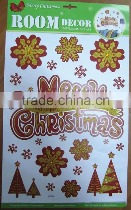 Christmas sticker, 3D sticker with LED light