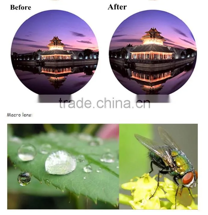 Hot Sale Cell Phone Clip Lens eye fish phone lens Kit With fish eye lens for all phone