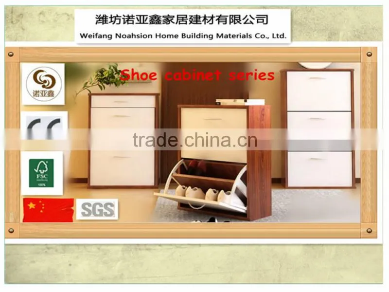 cheap price melamine MDF shoe cabinet/shoe rack
