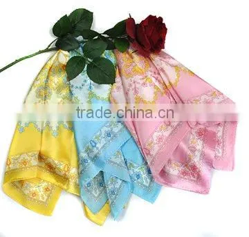 2016 Newest 100% lady silk scarves (DX1001-1)