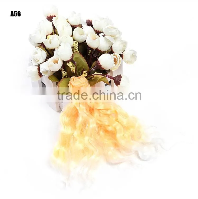 Water Wave Hairpiece Ombre Heat Resistant Synthetic Hair Extension