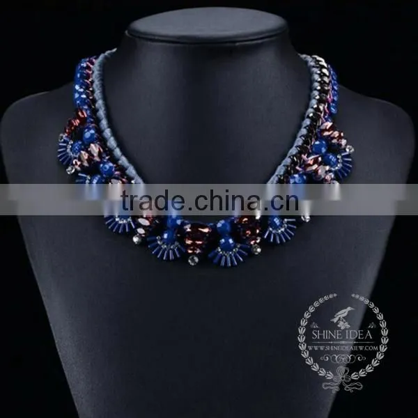 high quality vintage acrylic resin chunky statement necklace fashion women pendant necklace 6390075