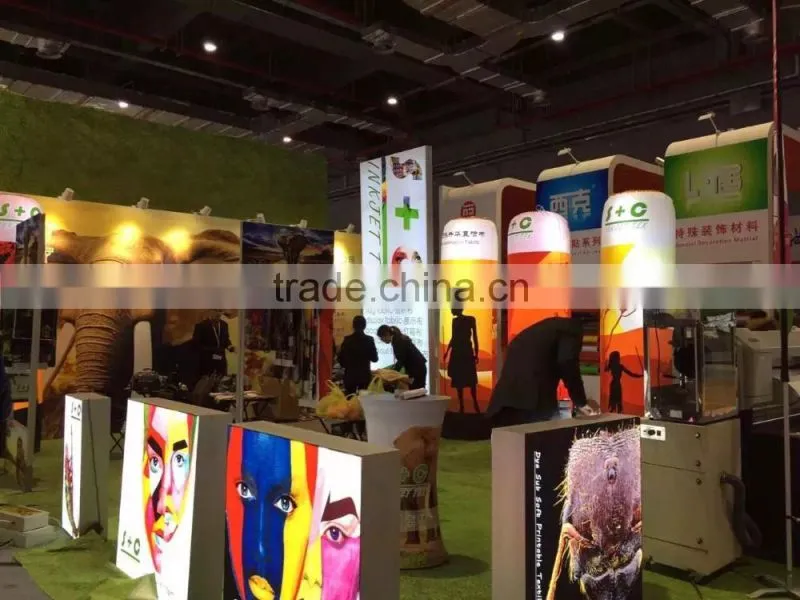 recycled polyester knitted roll up banner screnen fabric for dye sublimation printer