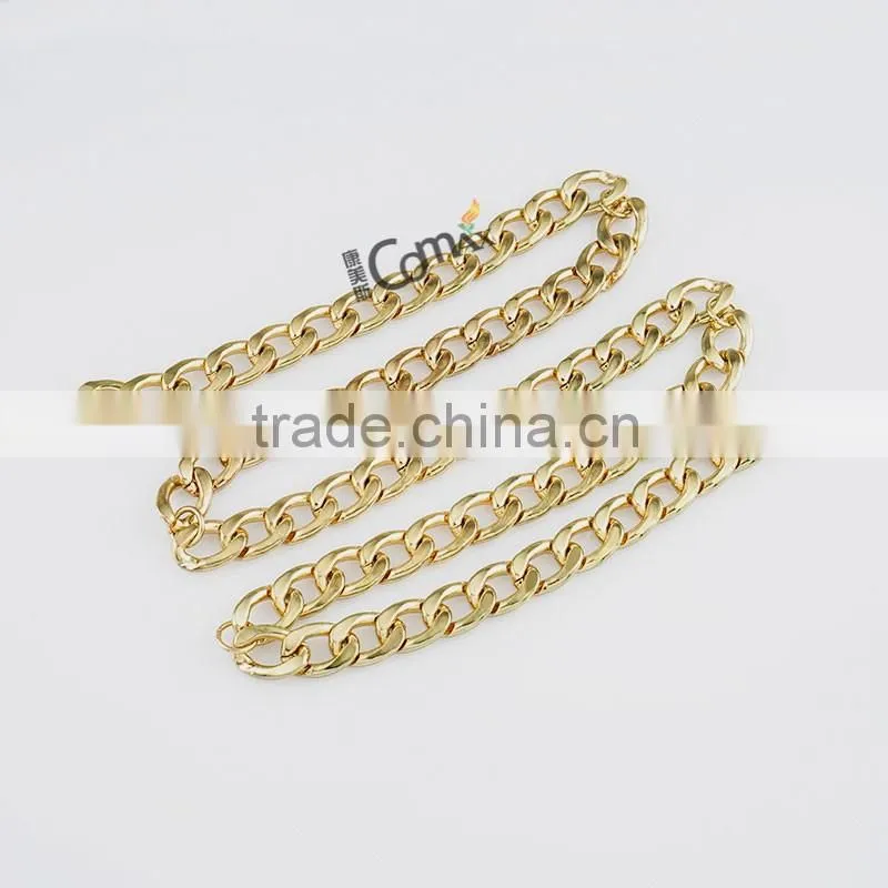 Fashion Gold Stainless Steel Metal Strap Chain For Purse