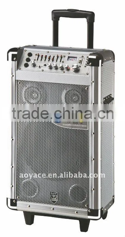 big portable rechargeable portable stereo speaker with usb/sd