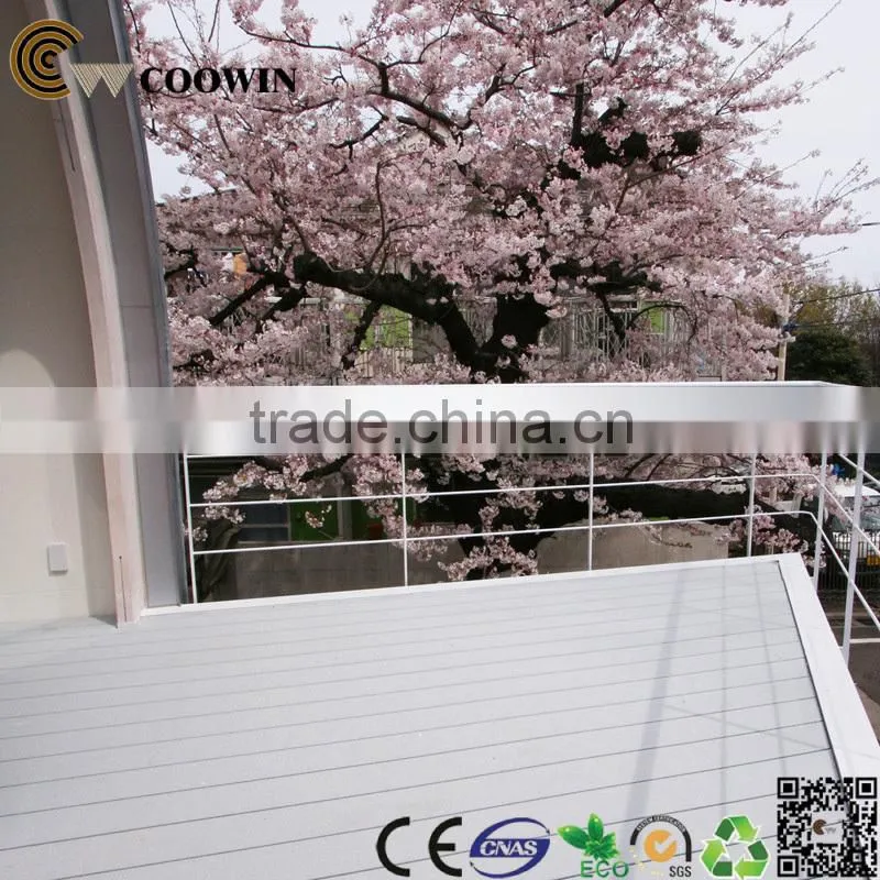 Solid Landscape WPC Composite Exterior Decking Deep Brushed Floor
